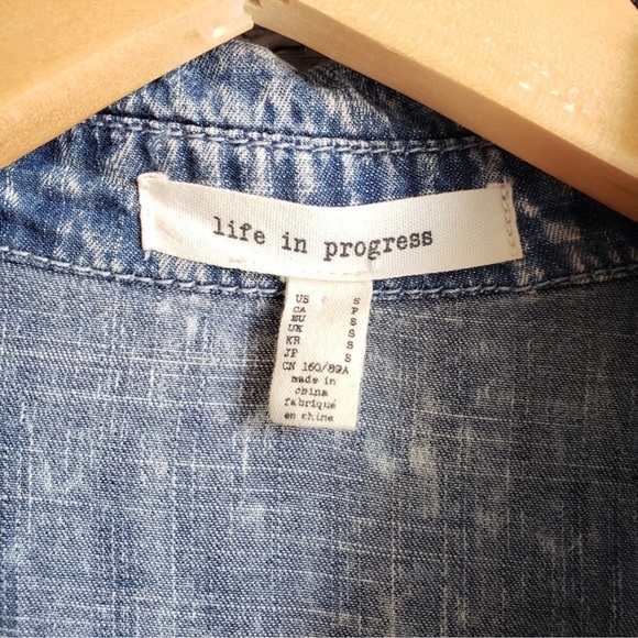Life in Progress | Acid Wash Denim Studded Shirt. - Picture 5 of 5